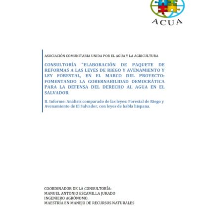 Paquete de reformas a las Leyes de Riego y Avenamiento y Ley Forestal.
