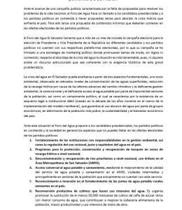 Comunicado Propuestas Ambientales a Partidos Políticos 8 de noviembre de 2018